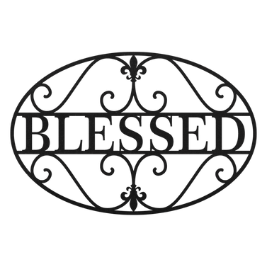 Blessed Metal Sign Home Decor