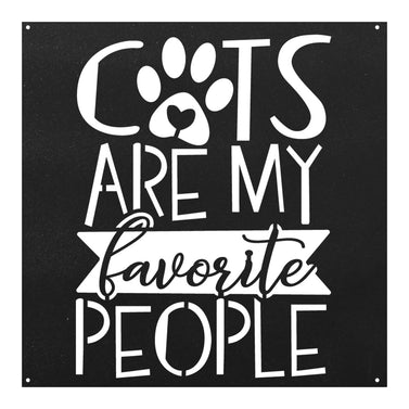 Cats are my Favorite People Metal Sign Wall Art
