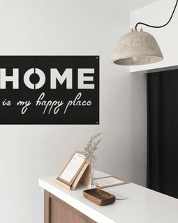Home Is My Happy Place Metal Sign Home Decor