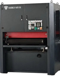 40" High-Speed Automatic Dual-Head Wide Belt Metal Sander — Compact Power for Serious Finishing