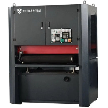 40" High-Speed Automatic Dual-Head Wide Belt Metal Sander — Compact Power for Serious Finishing