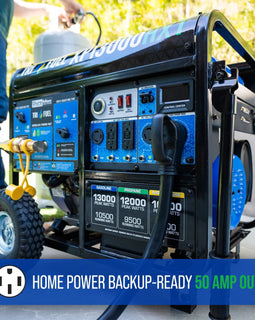 DuroMax XP13000HXT 13,000 Watt Tri Fuel Portable Generator w/ CO Alert