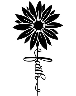 Faith Sunflower Metal Decor