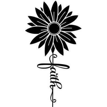 Faith Sunflower Metal Decor