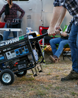 5,500 Watt Dual Fuel Portable HX Generator w/ CO Alert