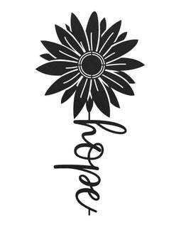 Hope Sunflower Metal Sign Home Decor