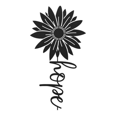 Hope Sunflower Metal Sign Home Decor