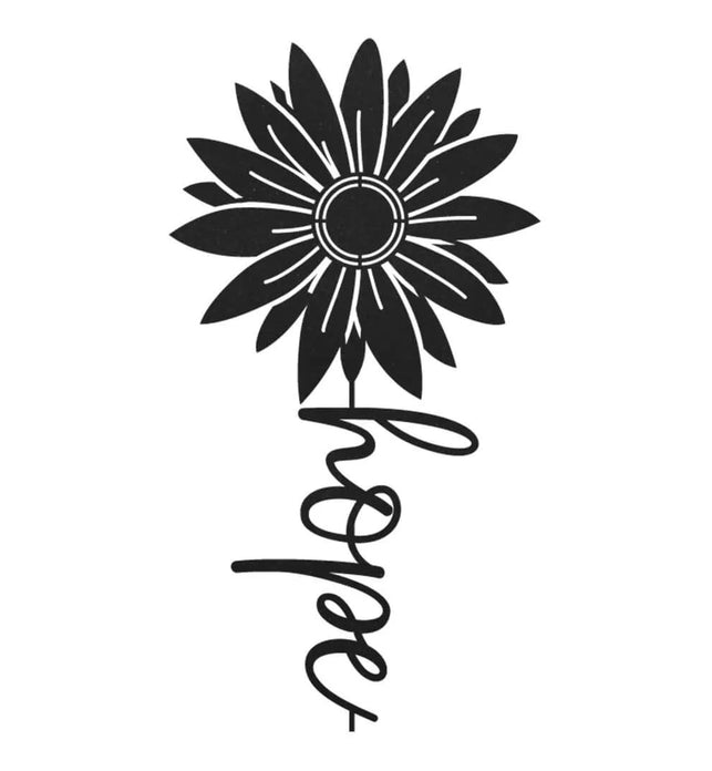 Hope Sunflower Metal Sign Home Decor