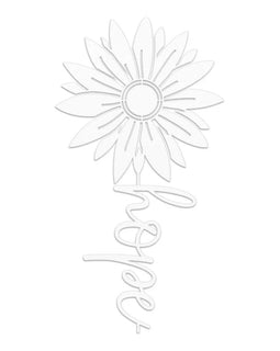 Hope Sunflower Metal Sign Home Decor