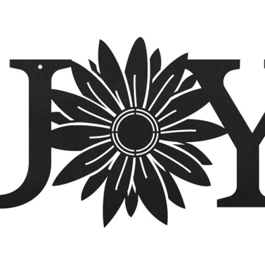 Joy Sunflower Metal Sign Home Decor