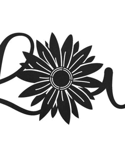 Love Sunflower Metal Sign Home Decor