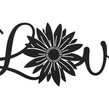 Love Sunflower Metal Sign Home Decor