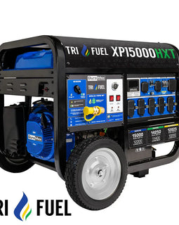 DuroMax XP15000HXT 15,000 Watt Electric Start Tri-Fuel Portable Generator