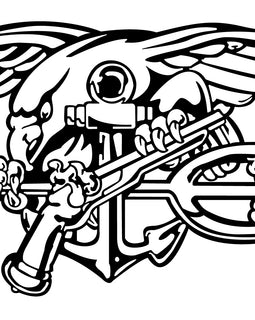 Navy Seal Trident Art Logos  - dxf - svg - Digital Download - Laser Cut - CNC - Plasma Water jet - Vector - Cut Files