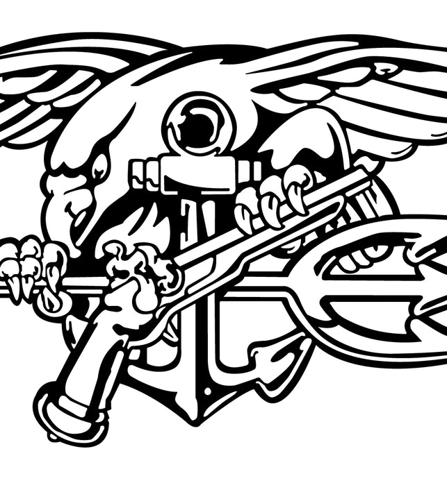 Navy Seal Trident Art Logos - dxf - svg - Digital Download - Laser Cut ...