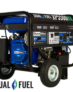 5,500 Watt Dual Fuel Portable HX Generator w/ CO Alert