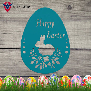 Easter Egg Happy Easter Metal Wall Decor