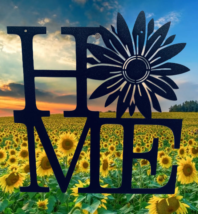 Home Sunflower Metal Signs