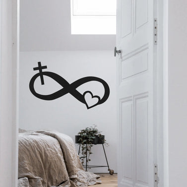 Faith and Love Infinity Metal Sign