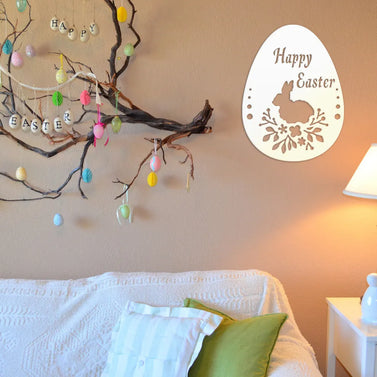 Easter Egg Happy Easter Metal Wall Decor