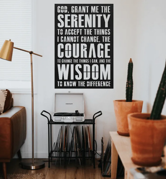 Serenity Prayer Faith Home Metal Decor