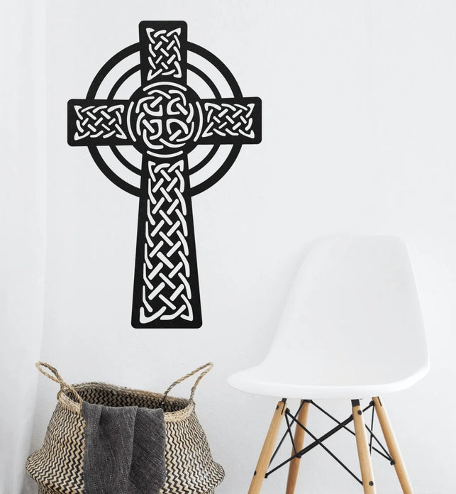 Celtic Cross Metal Sign Decor