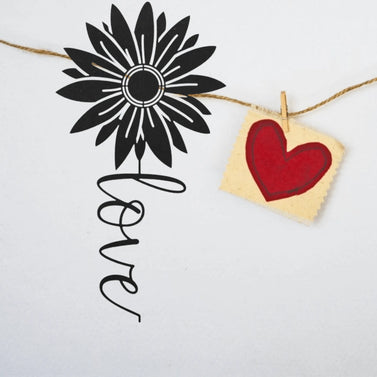 Love Sunflower Metal Sign Home Decor