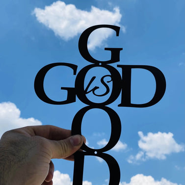 God Is Good Metal Sign Decor