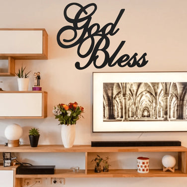 God Bless Faith Decor Metal Sign 