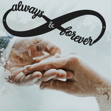 Always & Forever Metal Infinity Metal decor Sign