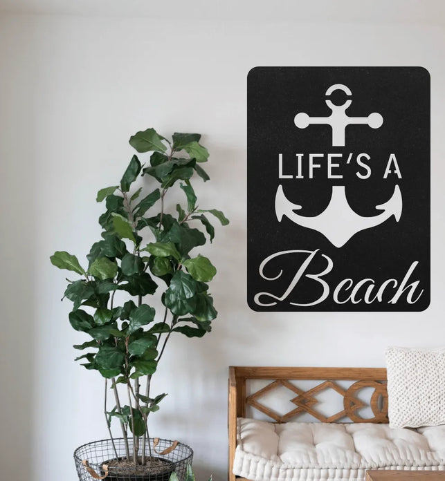 Beach House Decor Sign Life's a Beach 