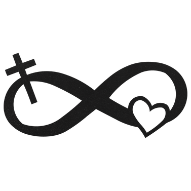 Faith and Love Infinity Metal Sign
