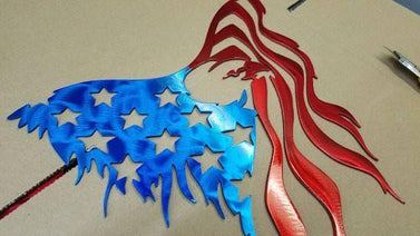 Eagle American Flag Metal Art | Merica Metal Worx