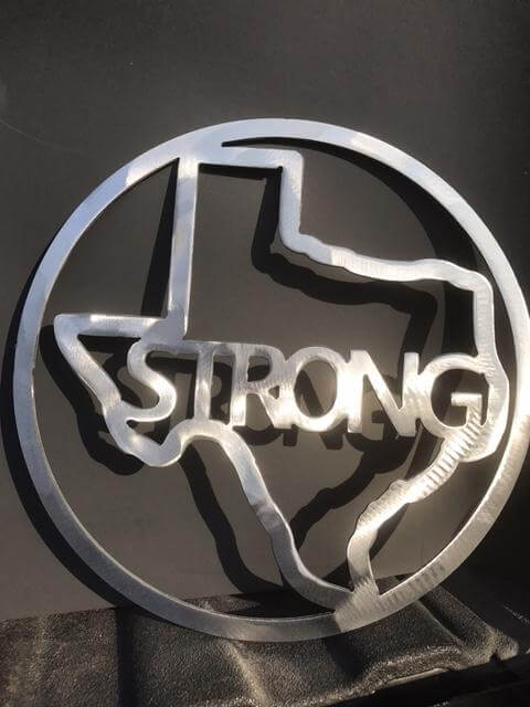 Texas Strong Metal Sign Merica Metal Worx