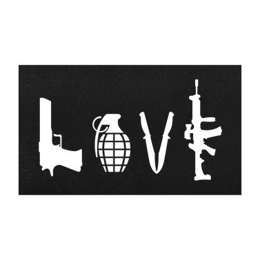 Love Weapons Metal Sign