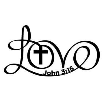 Love Cross John 3:16 | Merica Metal Worx