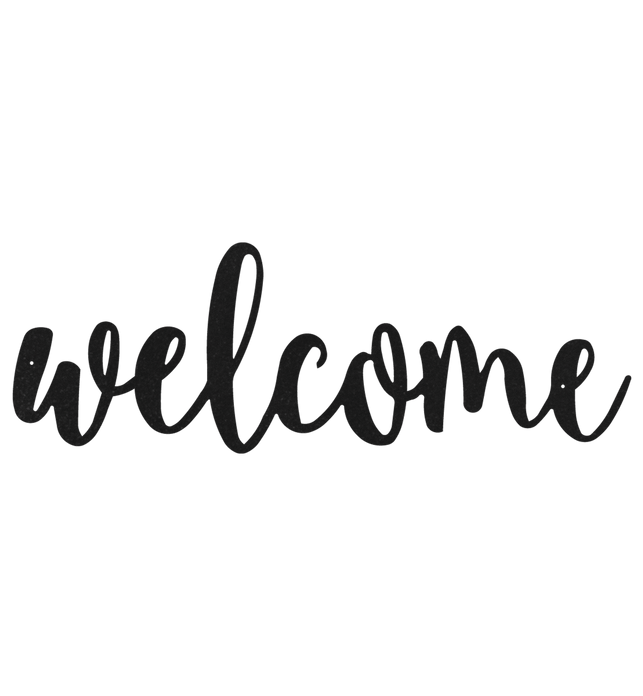 Welcome Metal Sign Home Decor