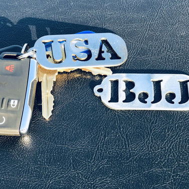 BJJ Metal Key Chain, Brazilian Jiu-Jitsu, USA Made Keychain | Merica Metal Worx