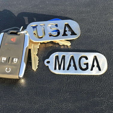 Donald Trump MAGA Keychain, 45th President, USA | Merica Metal Worx