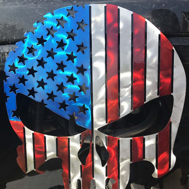 Metal Punisher Skull American Flag Design | Merica Metal Worx