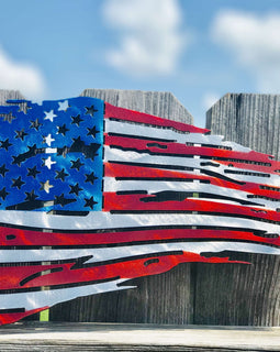 Tattered and Torn American Flag | Merica Metal Worx