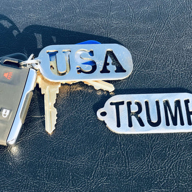 Donald Trump Metal Key Chain, 45th President, USA, MAGA Keychain | Merica Metal Worx