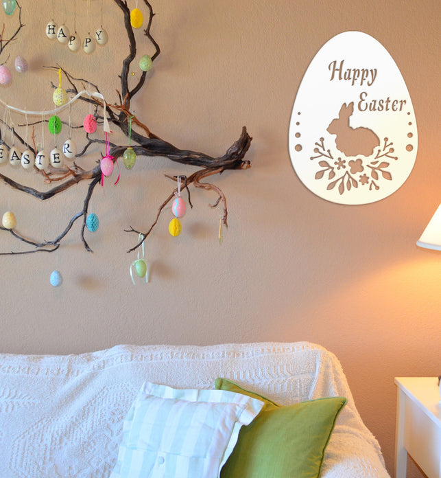 Easter Egg Happy Easter Metal Wall Decor