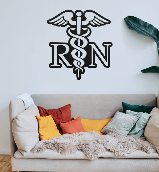 Registered Nurse (RN) Logo Metal Wall Decor