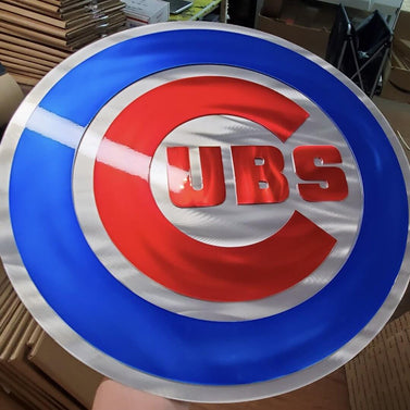 Custom Chicago Cubs Metal Sign