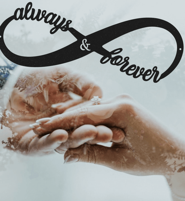 Always & Forever Metal Infinity Metal decor Sign
