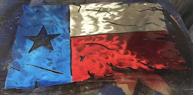 Texas Tattered and Torn Flags